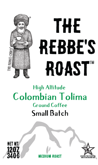 The Rebbe's Roast Colombian Tolima Ground Coffee